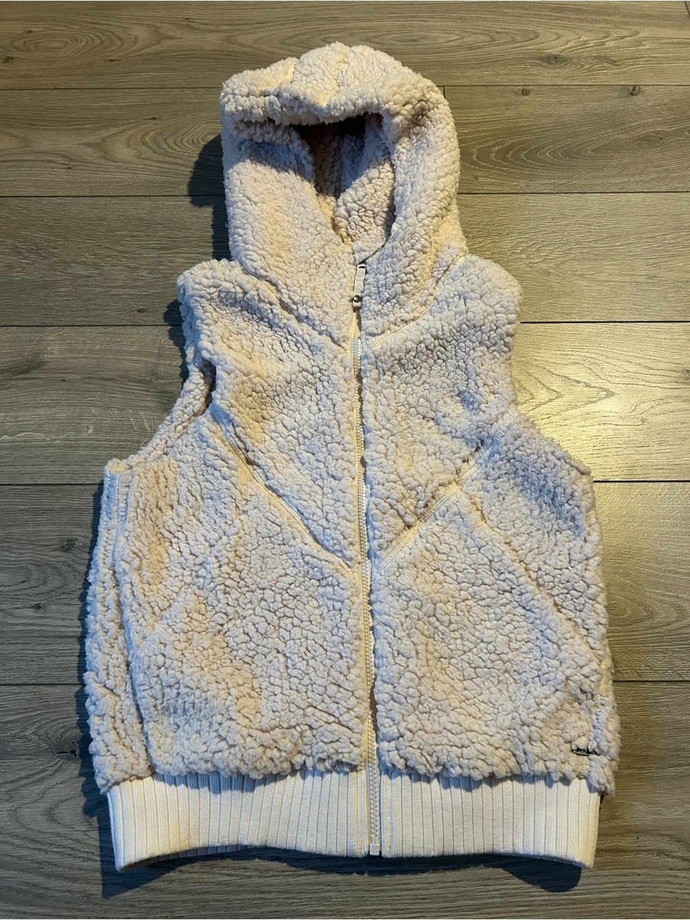 PrAna Permafrost Sherpa Fleece Hooded Full Zip Vest Hoodie size M